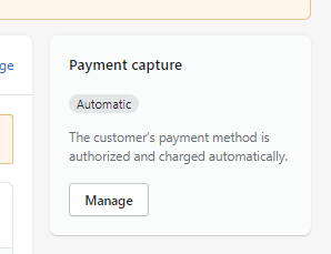 Shopify capture method