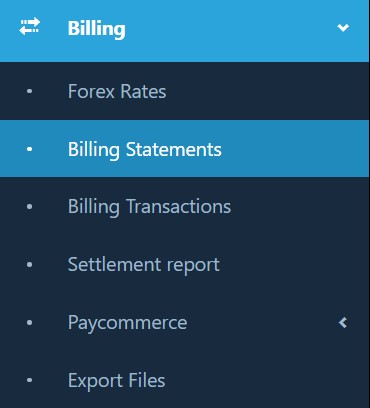 Manage billing statements | emerchantpay Docs